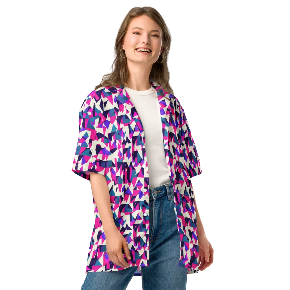 Ultraviolet Confetti on Button Shirt — Front