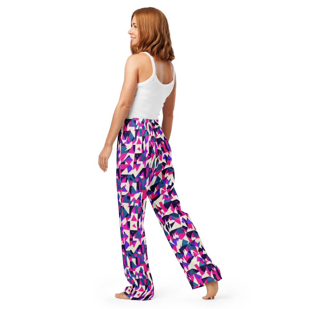 Ultraviolet Confetti on Women's Pajama Pants — Back