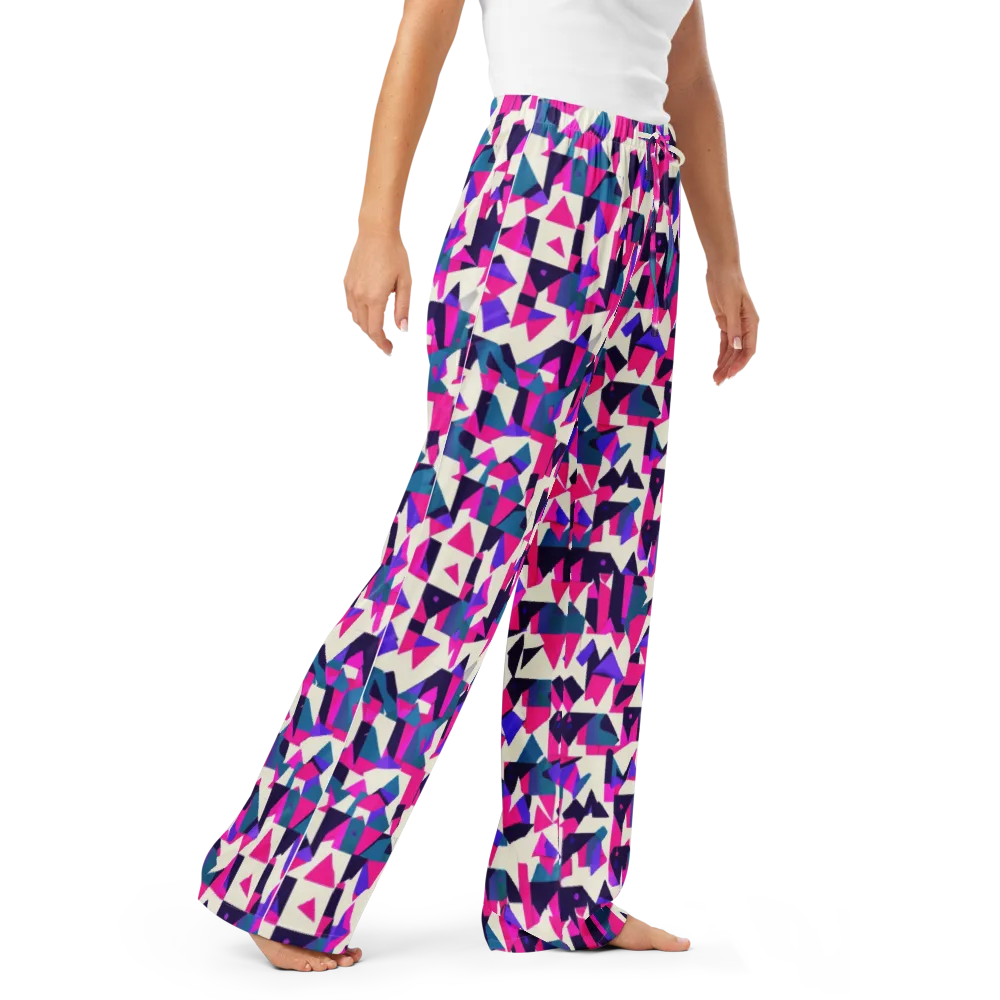 Ultraviolet Confetti on Women's Pajama Pants — Right Front