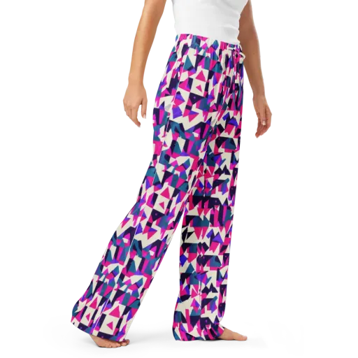 Ultraviolet Confetti on a Women's Pajama Pants