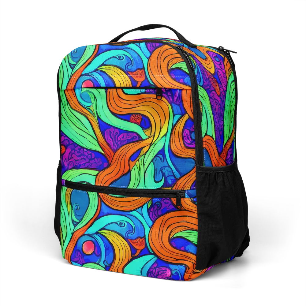 Limefire Waves on Utility Backpack — Left Front