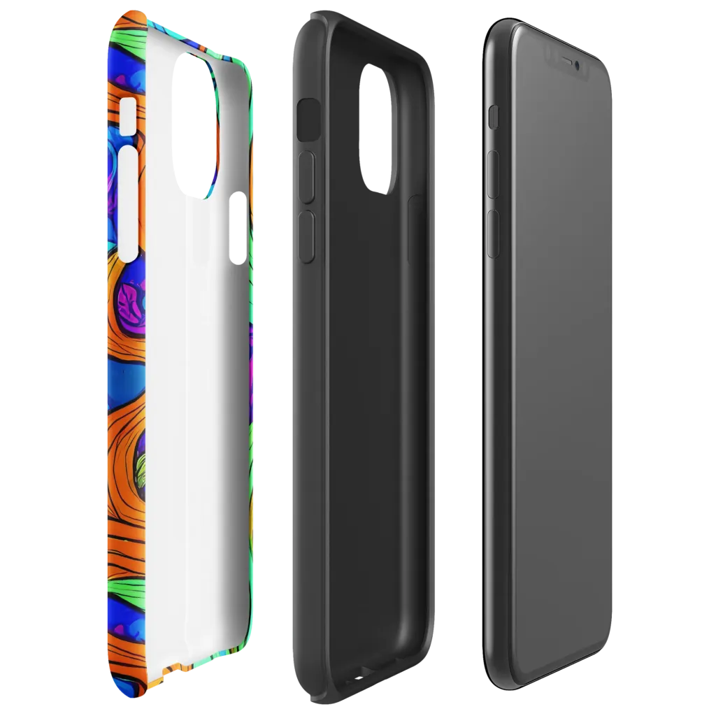 Limefire Waves on Tough Case for iPhone® — Right