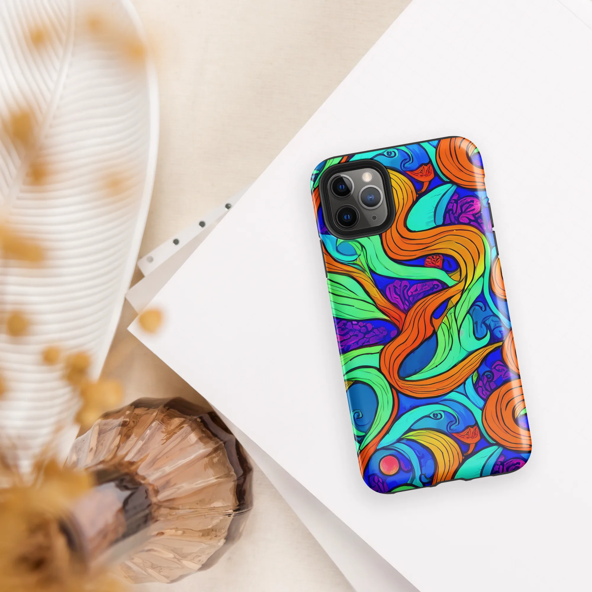 Limefire Waves on Tough Case for iPhone® — Front