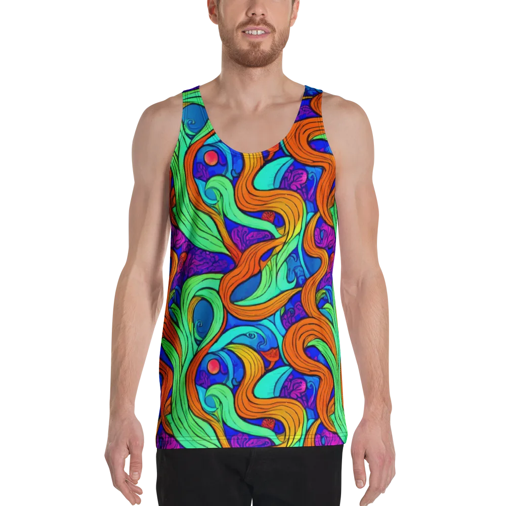 Limefire Waves on Men's Tank Top — Front