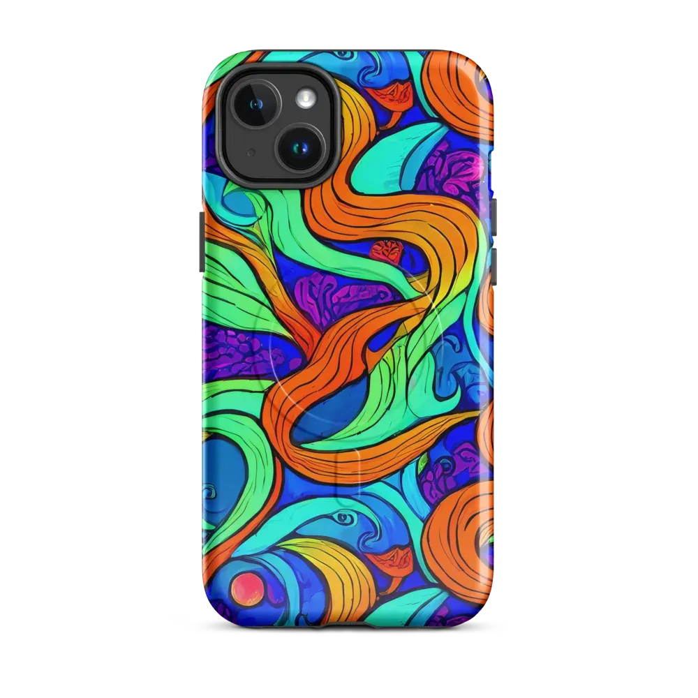 Limefire Waves on MagSafe Tough Case for iPhone® — Front
