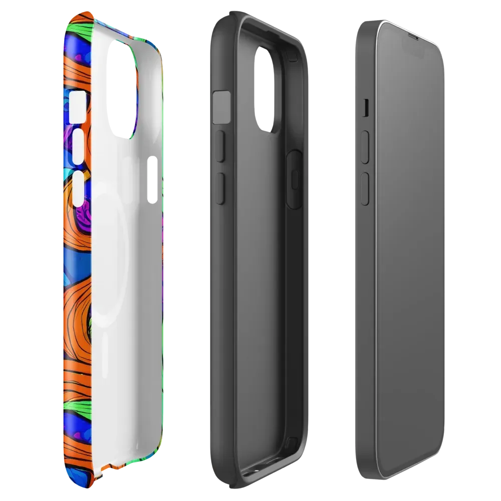 Limefire Waves on MagSafe Tough Case for iPhone® — Front