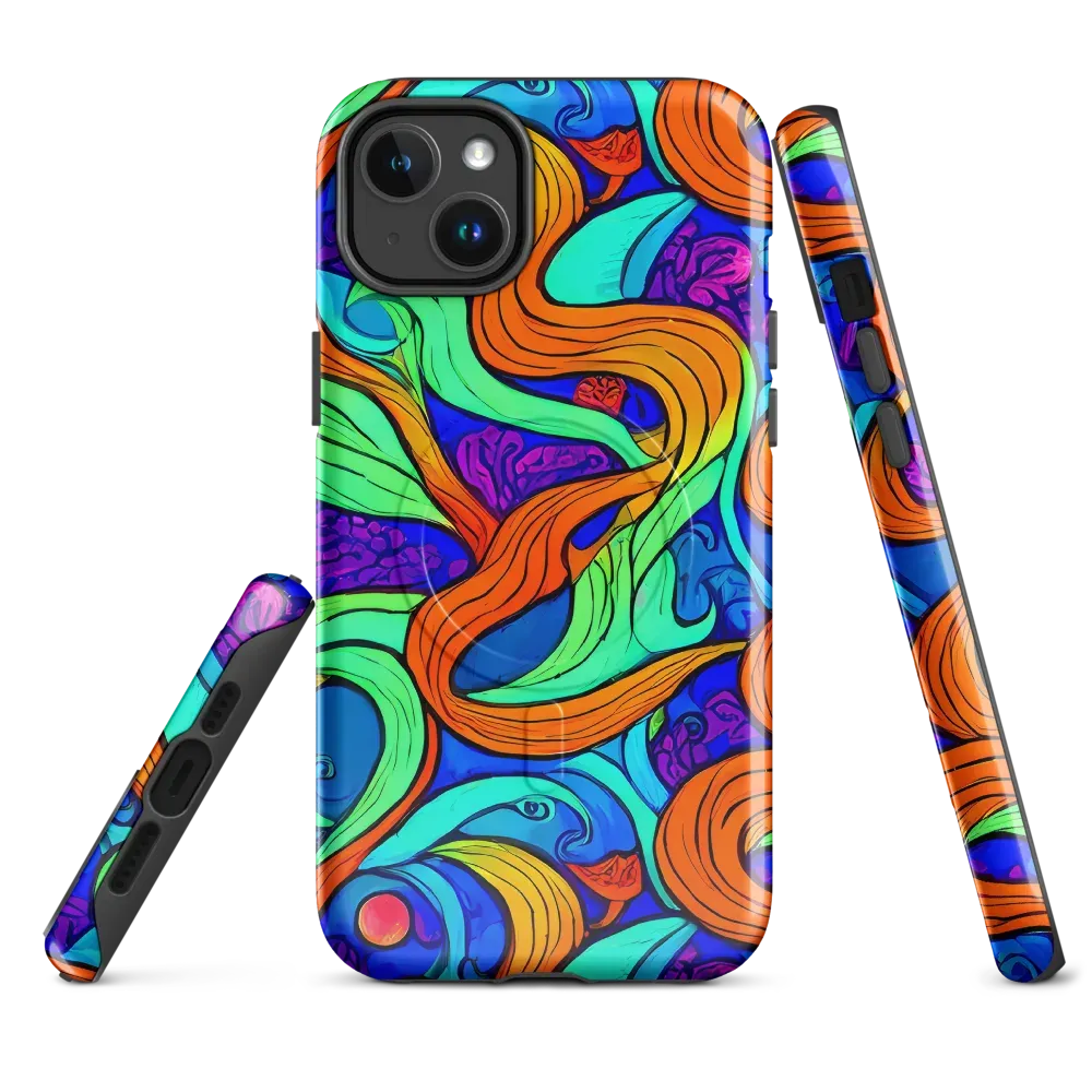 Limefire Waves on MagSafe Tough Case for iPhone® — Front