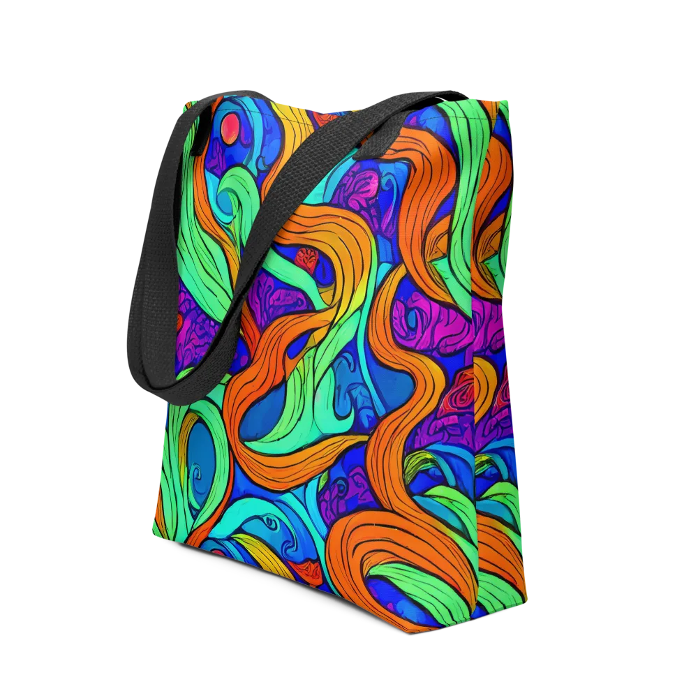 Limefire Waves on Tote Bag — Front