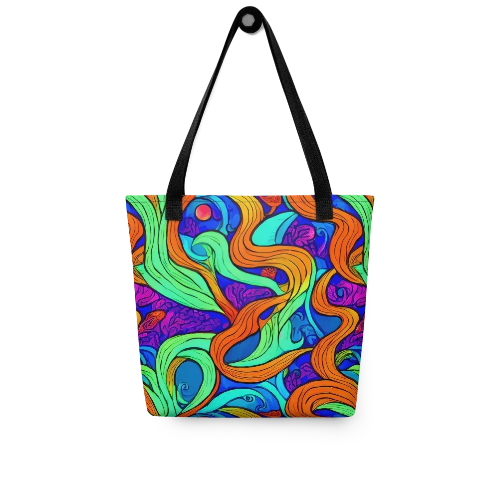 Limefire Waves on Tote Bag — Front