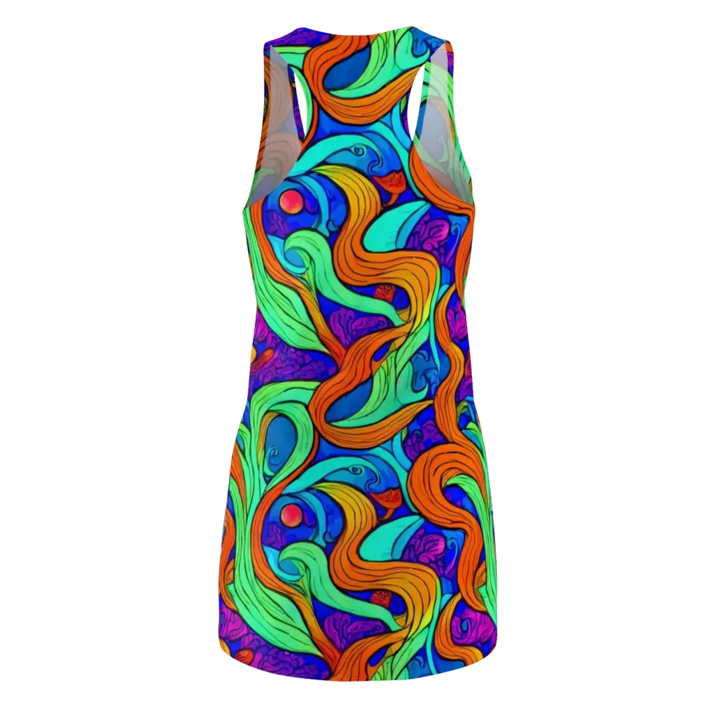 Limefire Waves on Racerback Dress — Back