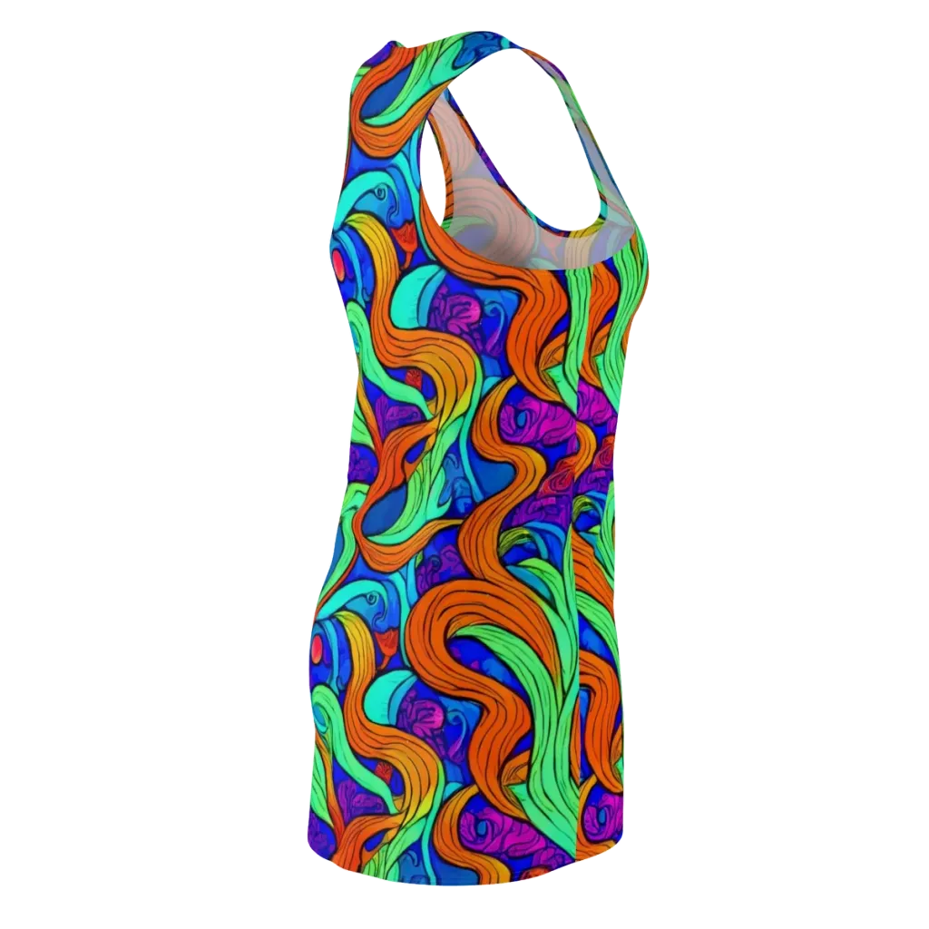 Limefire Waves on Racerback Dress — Back Side