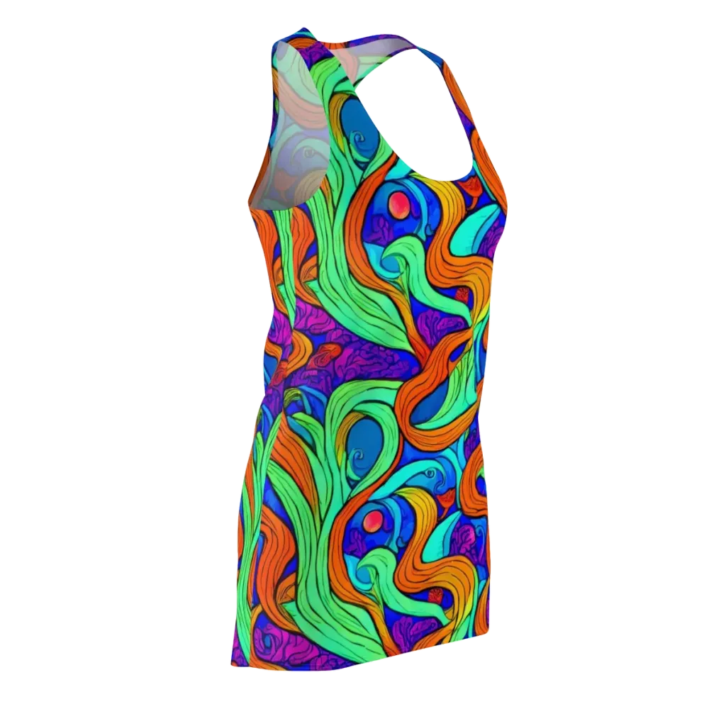 Limefire Waves on Racerback Dress — Front Side