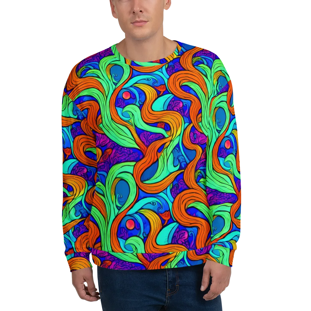 Limefire Waves on Sweatshirt — Front