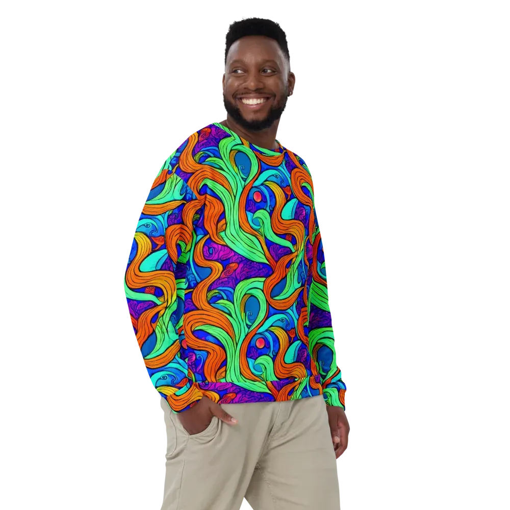 Limefire Waves on Sweatshirt — Front