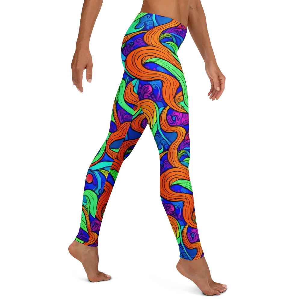 Limefire Waves on Leggings — Right