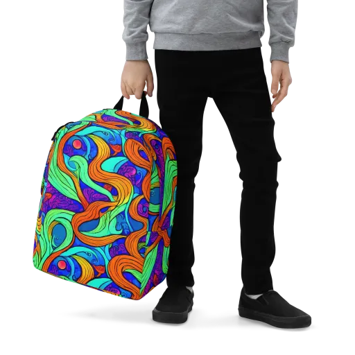 Limefire Waves on a Minimalist Backpack