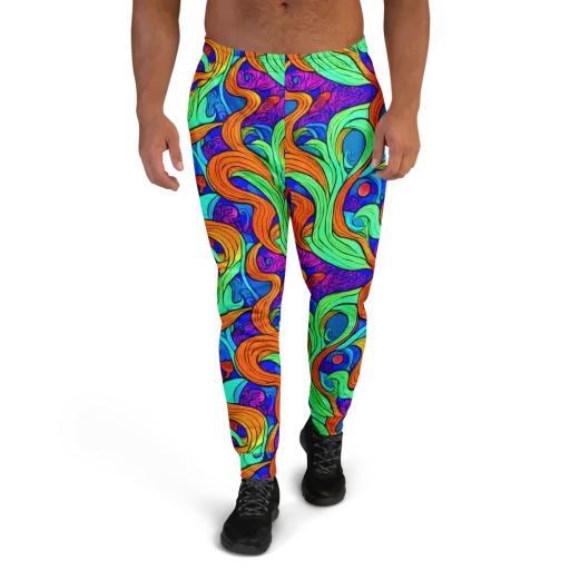 Limefire Waves on a Men's Joggers