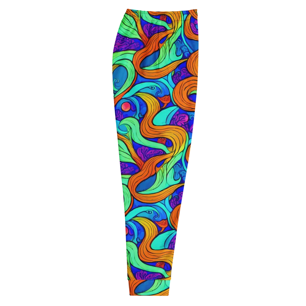 Limefire Waves on Men's Joggers — Right