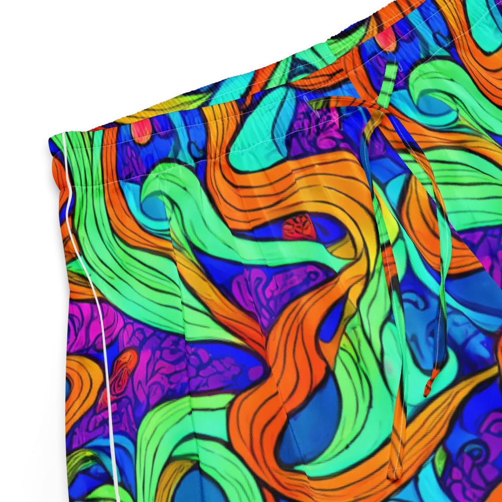 Limefire Waves on Women's Pajama Shorts — Product details