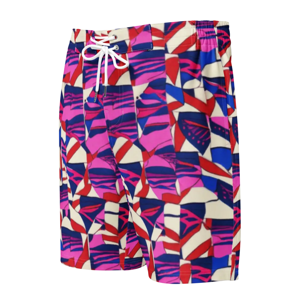 Neon Cabana on Men's Board Shorts — Front