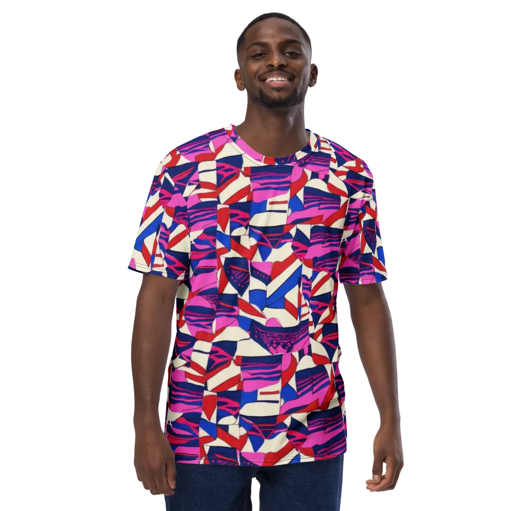 Neon Cabana on Men's Crew Neck T-Shirt — Front
