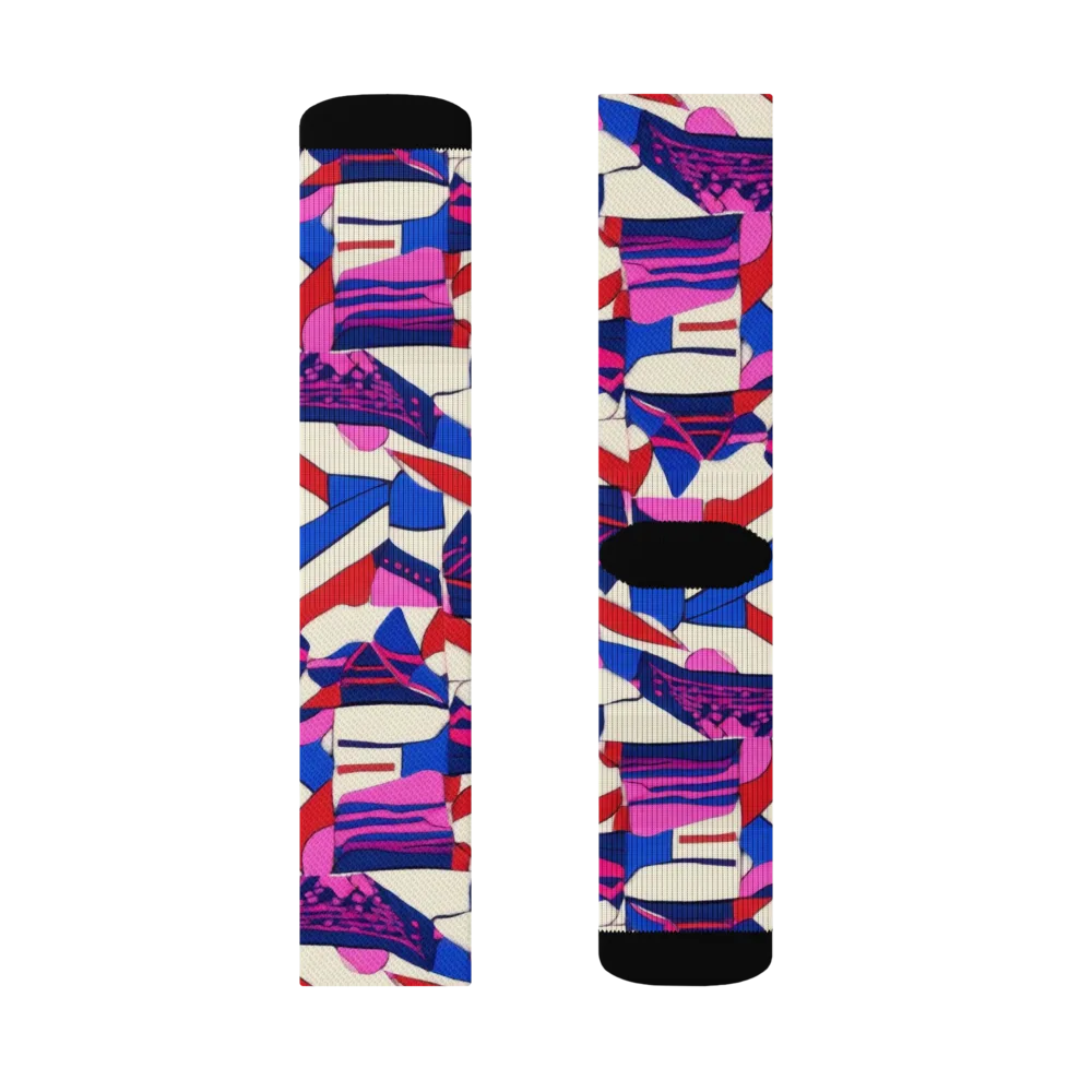 Neon Cabana on Socks — Left Sock