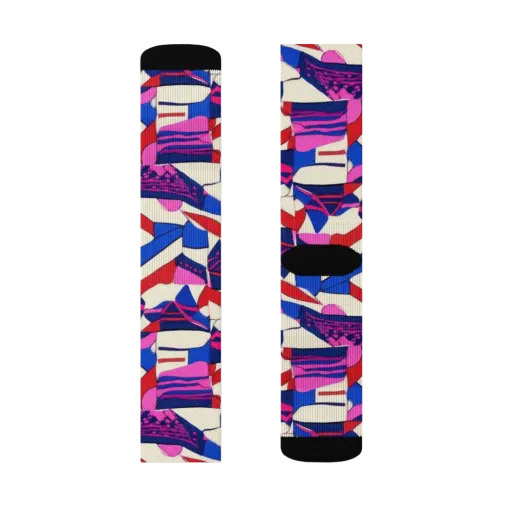 Neon Cabana on a Socks