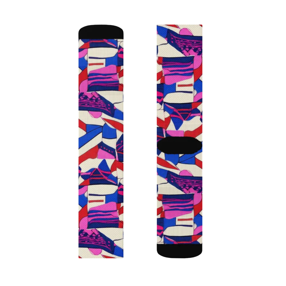 Neon Cabana on Socks — Right Sock