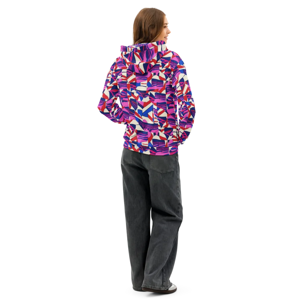 Neon Cabana on Cotton Hoodie — Back