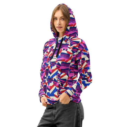 Neon Cabana on a Cotton Hoodie