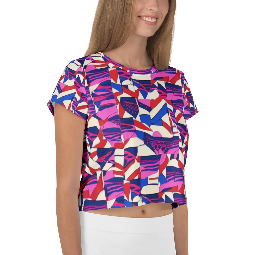 Neon Cabana on Crop Tee — Right