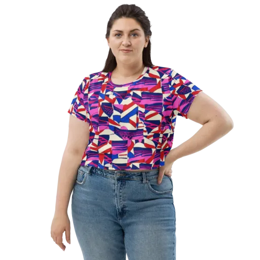 Neon Cabana on a Crop Tee