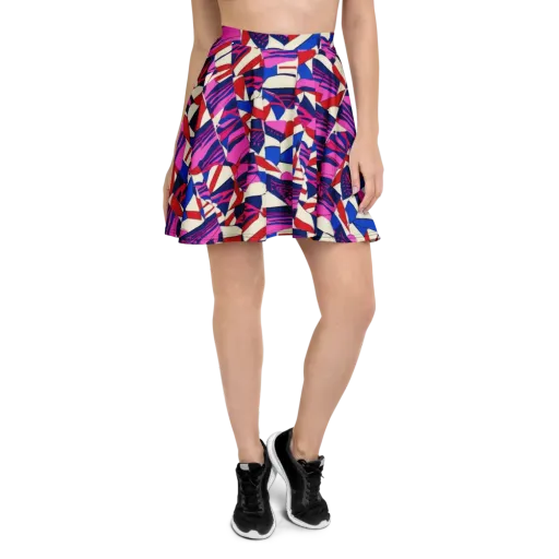 Neon Cabana on a Skater Skirt