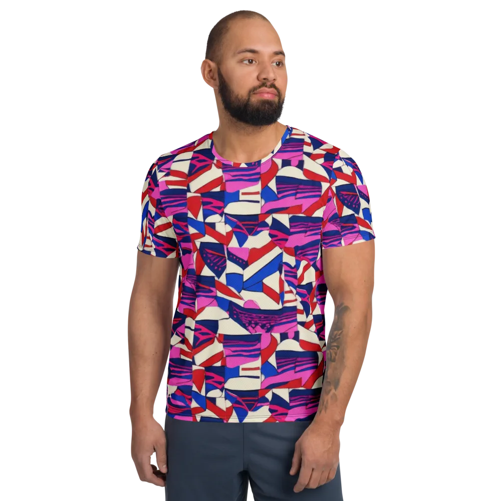 Neon Cabana on Men's Athletic T-Shirt — Front