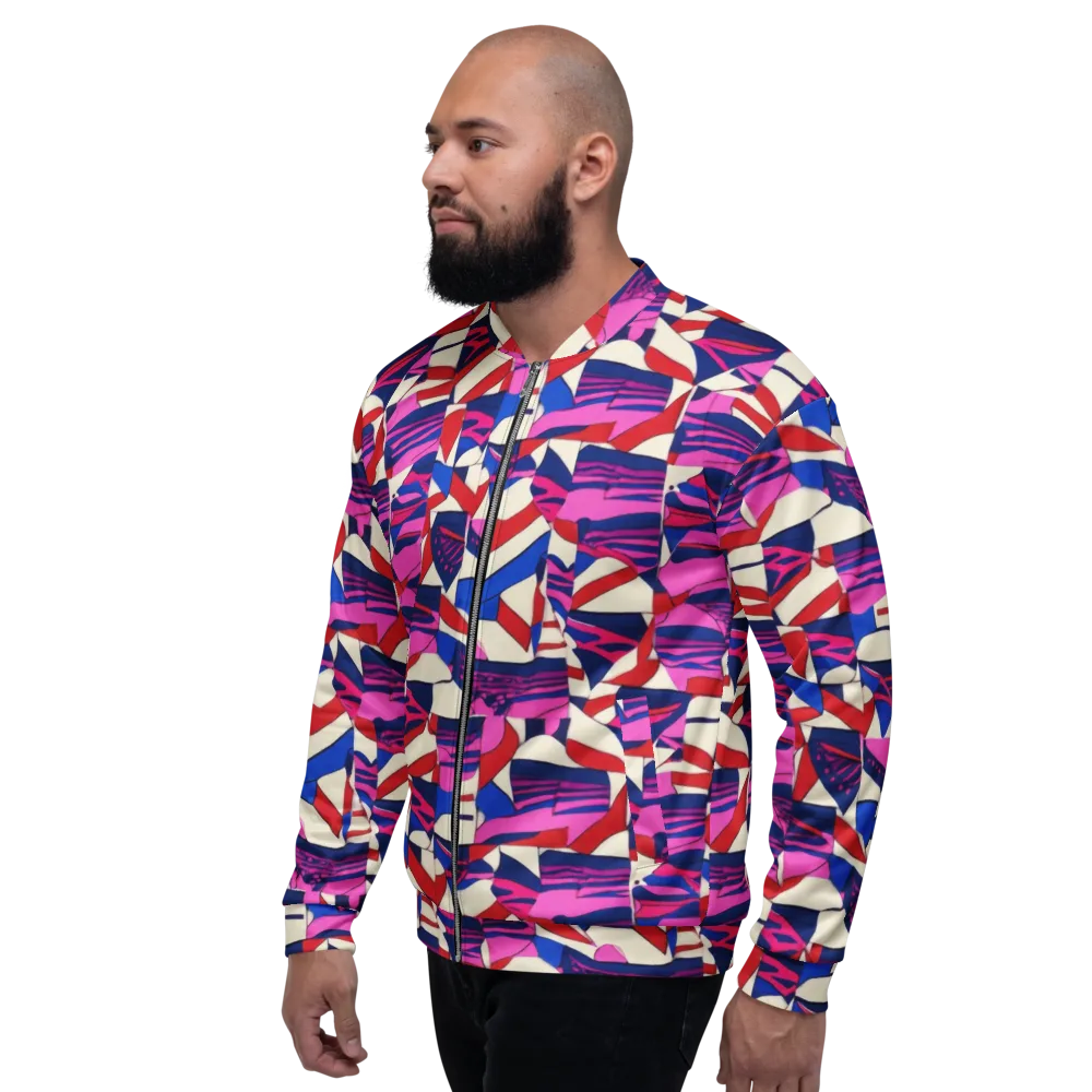 Neon Cabana on Bomber Jacket — Left