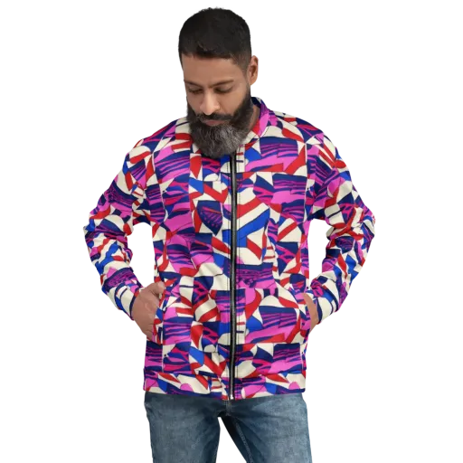 Neon Cabana on a Bomber Jacket