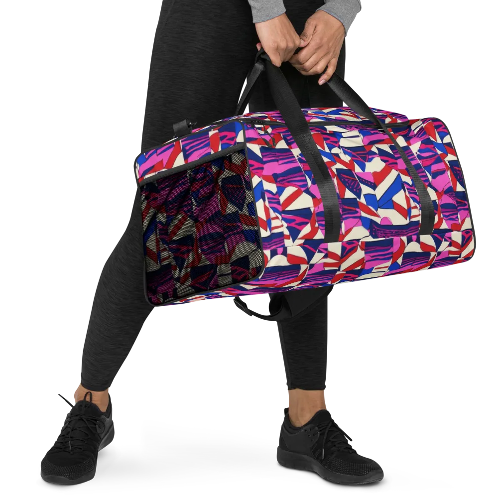 Neon Cabana on Duffle Bag — Right Front