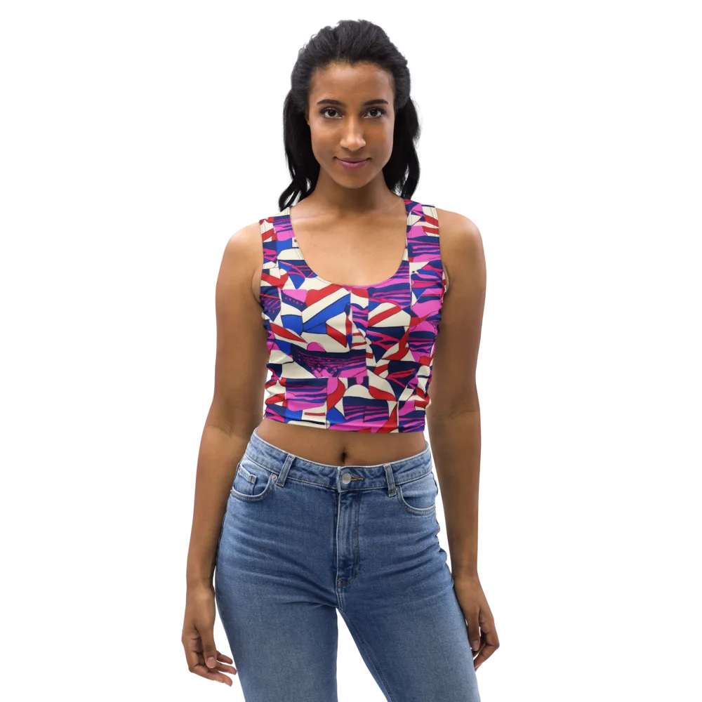 Neon Cabana on Crop Top — Front
