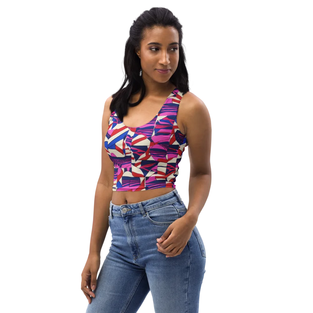 Neon Cabana on Crop Top — Left Front