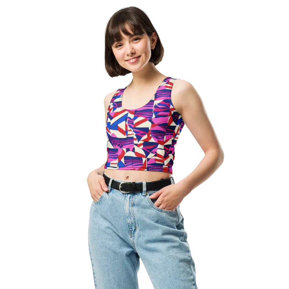 Neon Cabana on Crop Top — Front