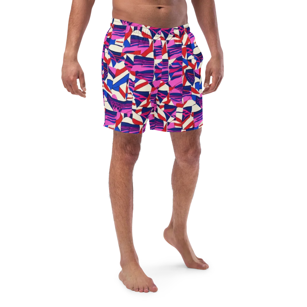 Neon Cabana on Swim Trunks — Front