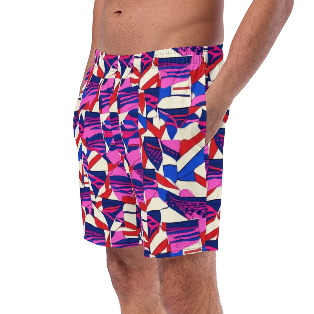 Neon Cabana on Swim Trunks — Left Front