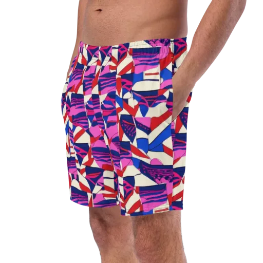 Neon Cabana on a Swim Trunks