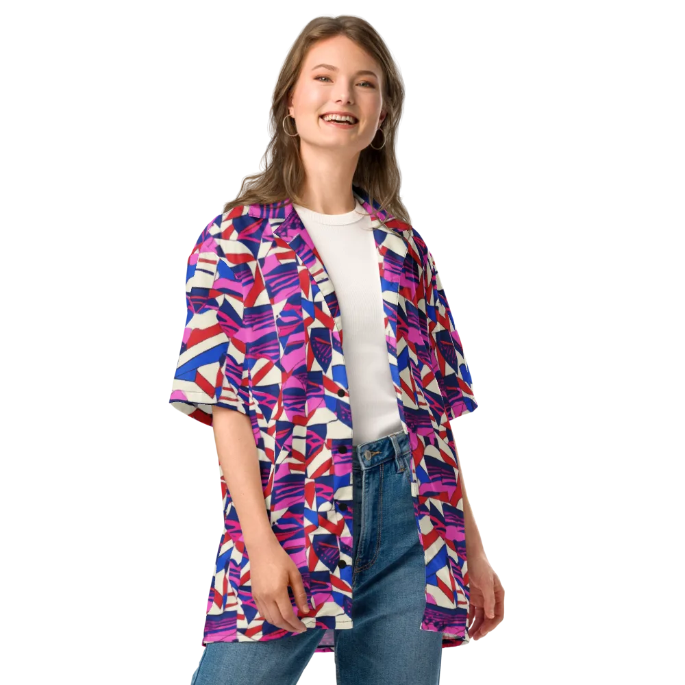 Neon Cabana on Button Shirt — Front