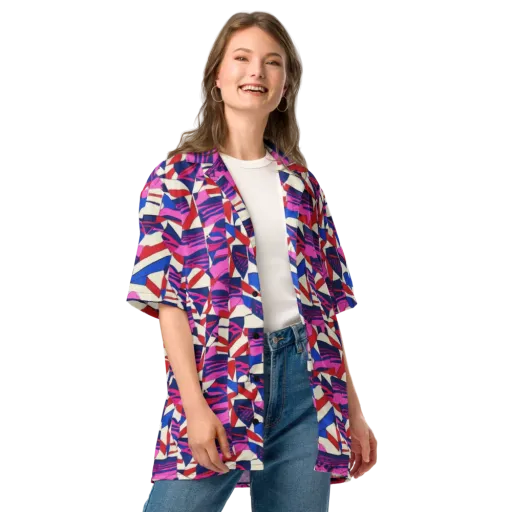Neon Cabana on a Button Shirt