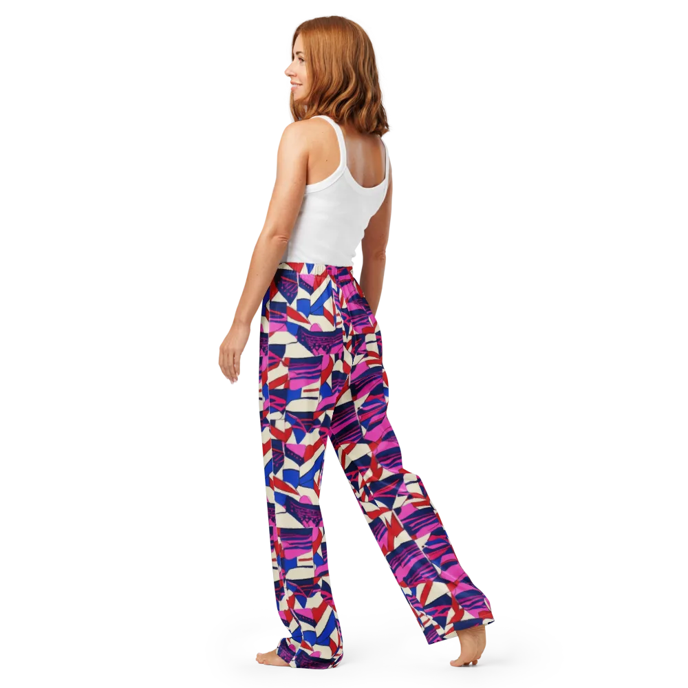 Neon Cabana on Women's Pajama Pants — Back
