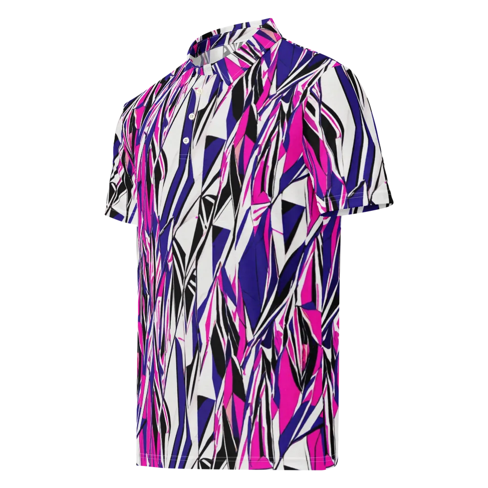 Chrome Wildfire on Men's Slim Fit Polo Shirt — Left Front