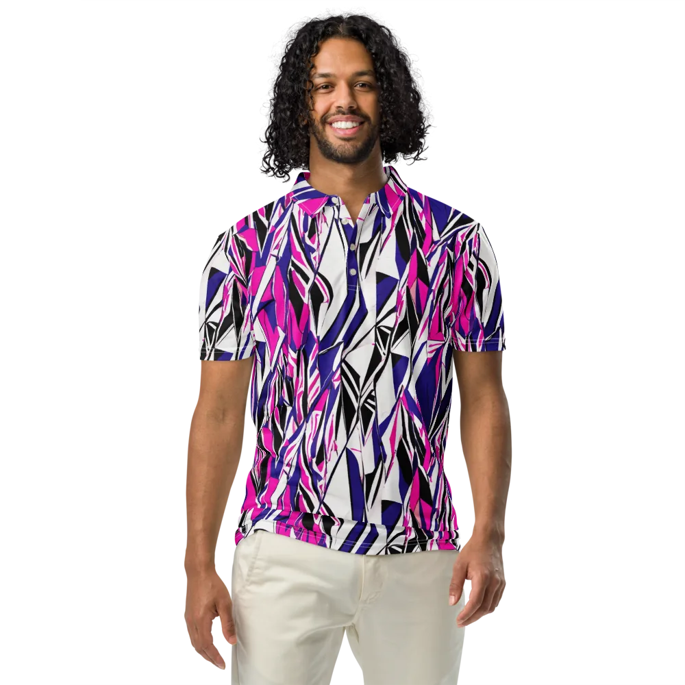 Chrome Wildfire on Men's Slim Fit Polo Shirt — Front