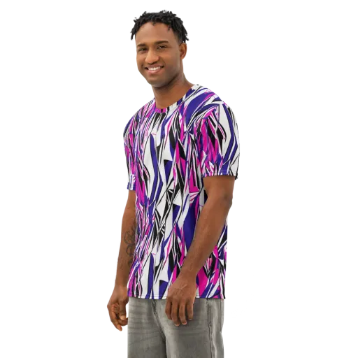Chrome Wildfire on a Men's Cotton Crew Neck T-Shirt
