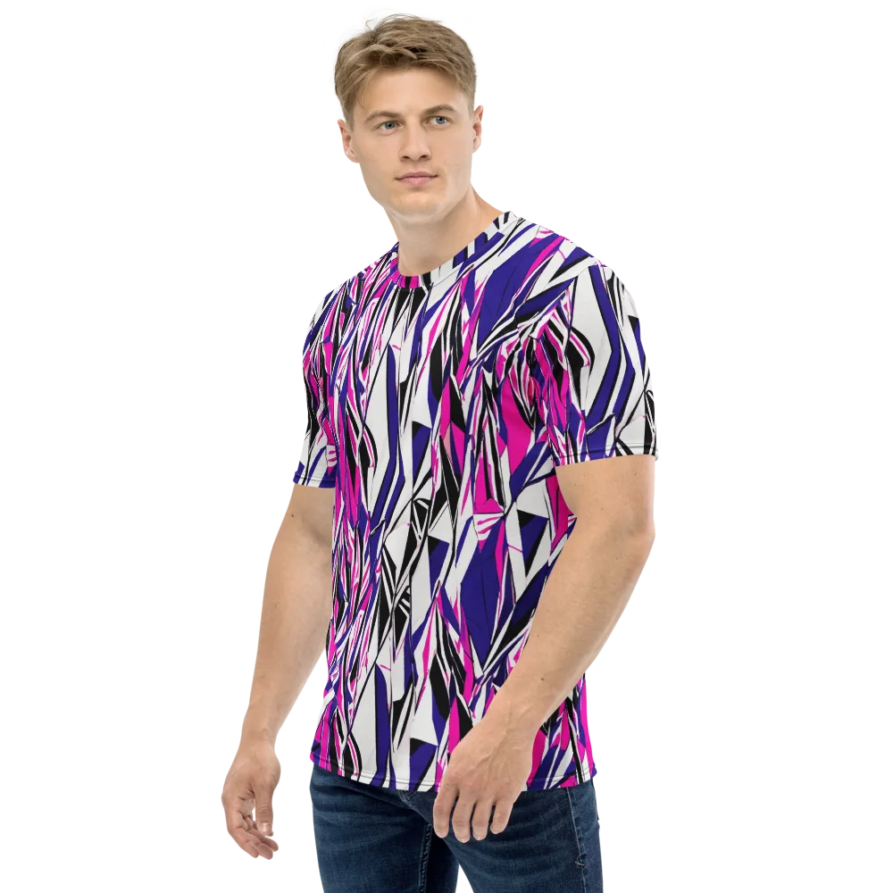 Chrome Wildfire on Men's Crew Neck T-Shirt — Left